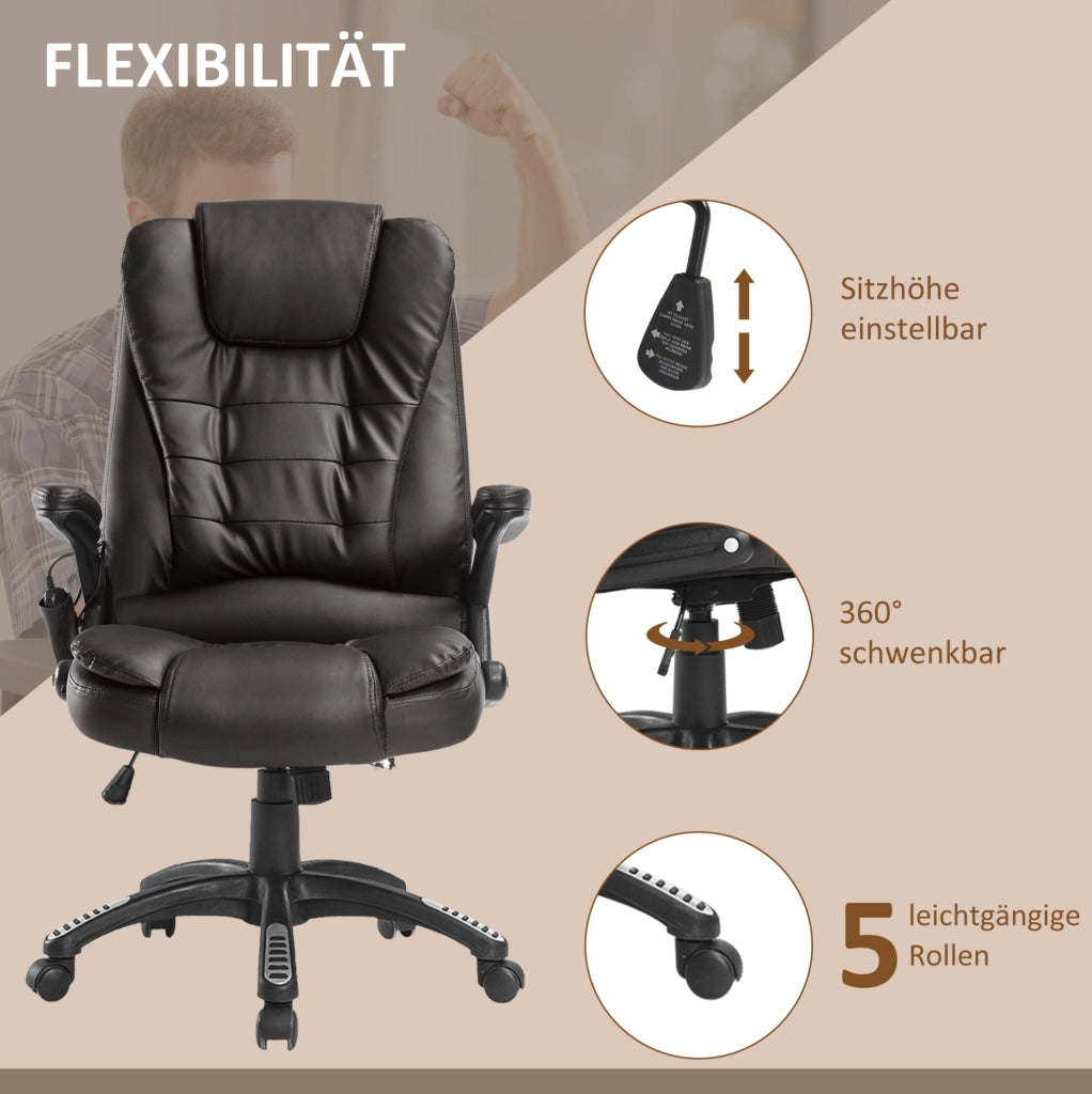 Poltrona da ufficio ergonomica con massaggio e calore