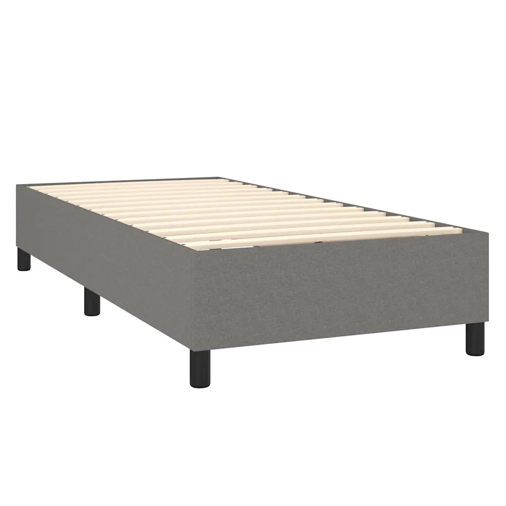 Letto a Molle Materasso e LED Grigio Scuro 80x200 cm in Tessuto 3134830