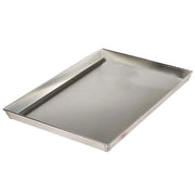Trade Shop - Teglia In Latta Rettangolare Saldata Bordata Da 60cm Per Pizza Forno Argento 006519 -