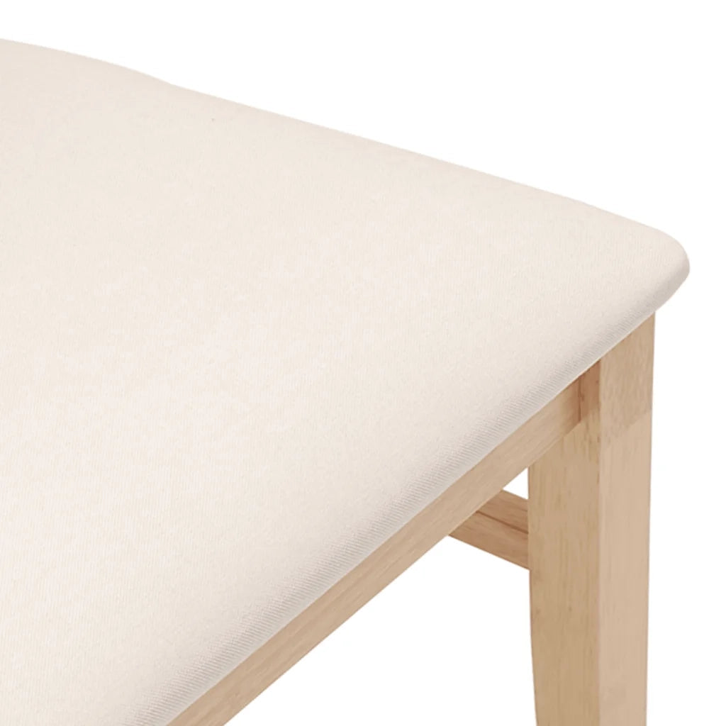 Sedie da Pranzo con Cuscini 2 pz in Legno Massello di Hevea