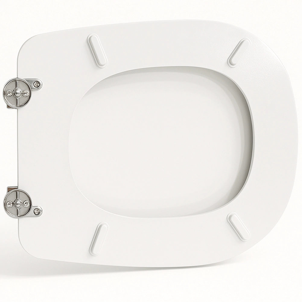 Copri Water Aretusa Cesame Legno MDF Bianco Lucido Ovale 44x36.5 cm