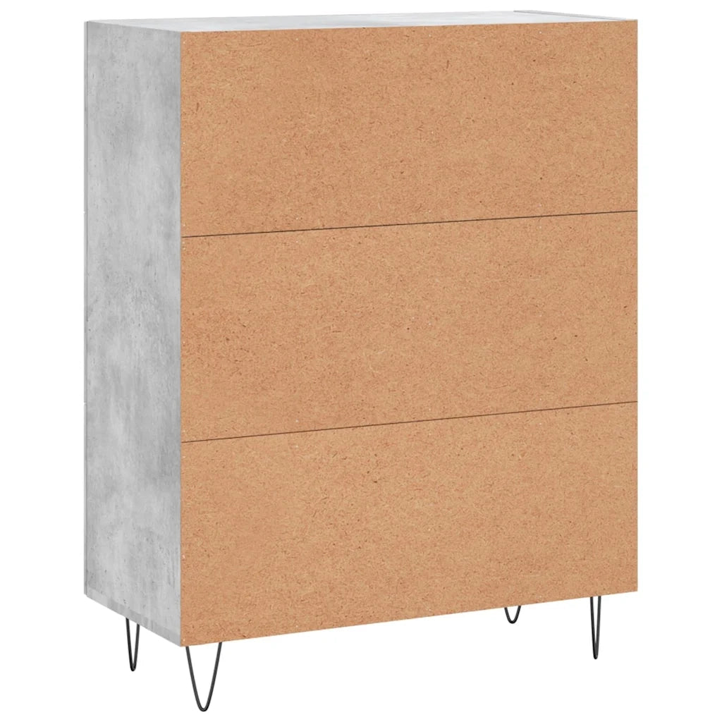 Credenza | Madia | Buffet da pranzo | Armadio da pranzo Grigio Cemento 69,5x34x90 cm in Legno Multistrato