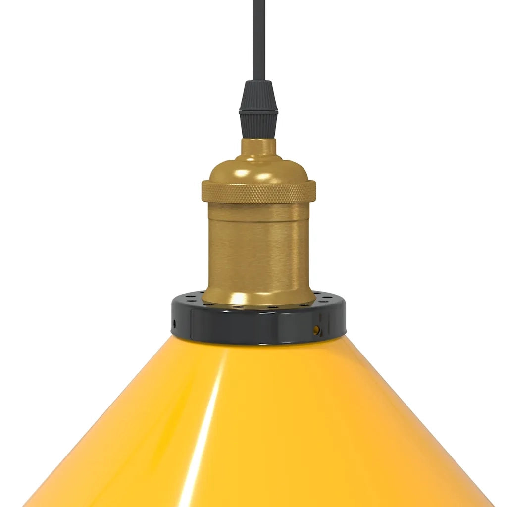 Lampada Sospensione Regolabile E27 Giallo Lucido ?22 cm Metallo CFW4836575