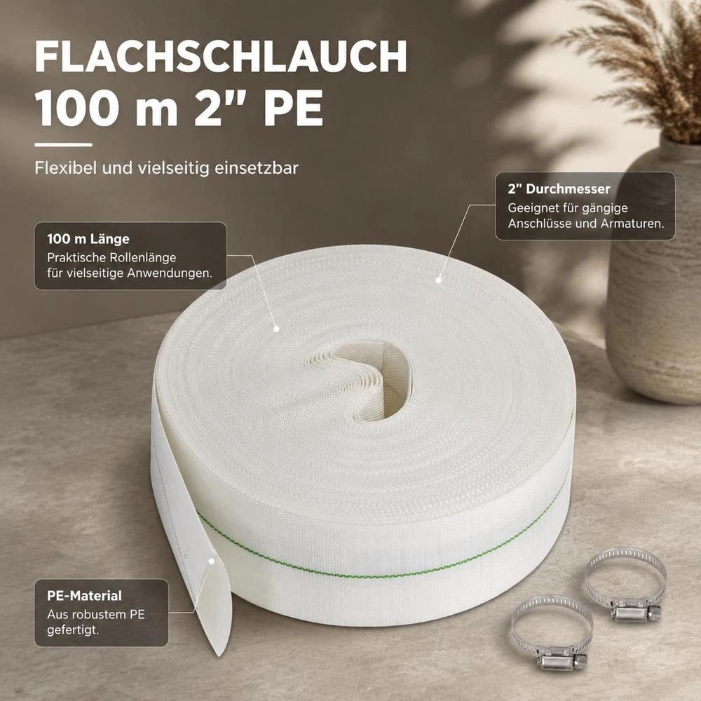 Flat Hose 100 M 2" PE