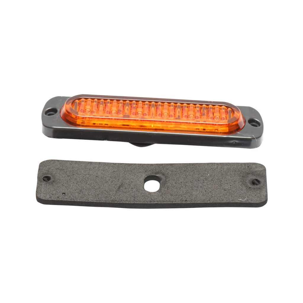 Lampada laterale stroboscopica LED gialla, 113 mm, 12V-24V, FR2172Y, Breckner Germany