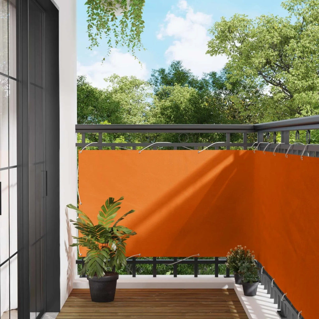 Schermo da balcone | Paravento da Balcone Arancione 100 x 800 cm Tessuto Oxford