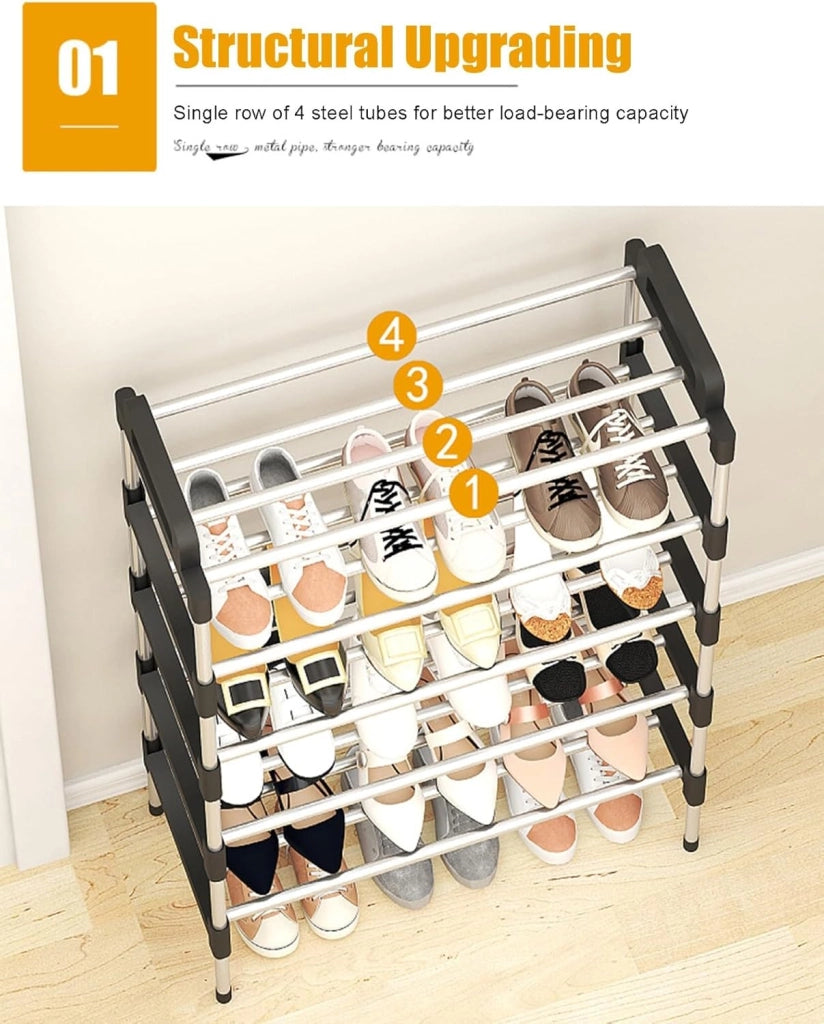 scarpiera Scarpiera Multi-Livello Organizzatore di Stoccaggio per Scarpe Portatile, Scarpiera Autoportante Salvaspazio per Ingresso, Piccolo Ripiano per Scarpe per Armadio Corridoio Camera da Let