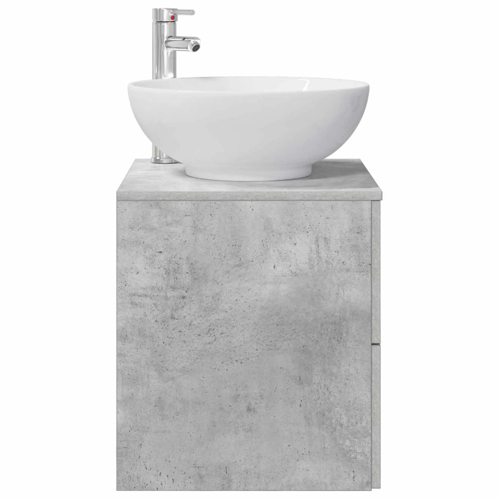 Mobile Lavabo da Parete Grigio Cemento 49,5 x 44,5 x 66,5 cm