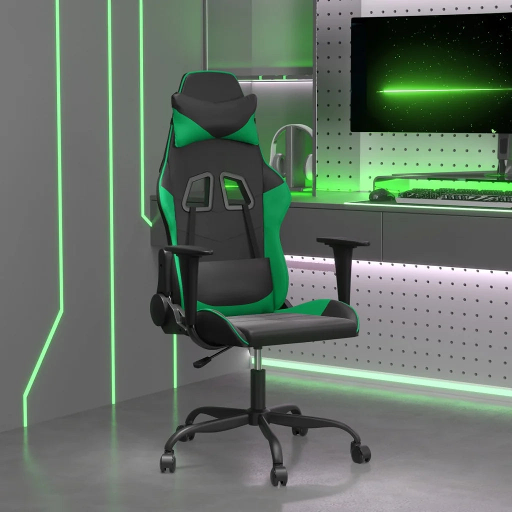 Sedia da Gaming | Sedia da e-sports Nera e Verde in Similpelle