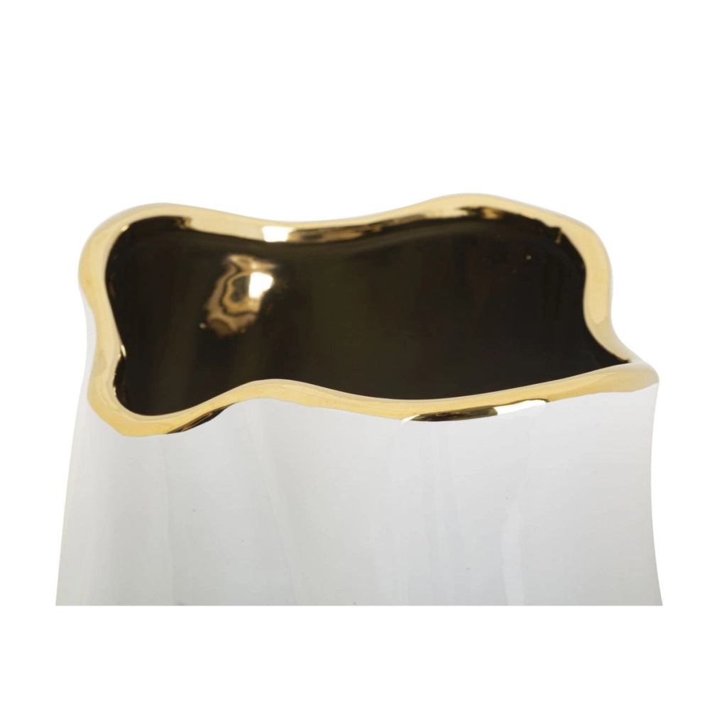 Vaso Decorativo VKH631, Oro, Ceramica, 20x20x35 cm