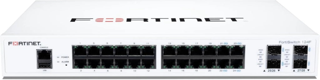 Fortiswitch-124f fortiswitch-124f switch con 24 p. ge + 4 p. sfp+  + 1 p. console rj45 - FS-124F