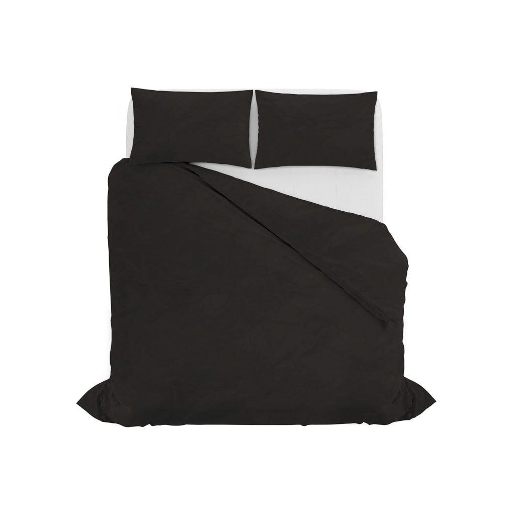 Copripiumino Matrimoniale con Sacco e Federe Linea Water Washed Marrone