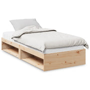 Divano Letto con Materasso 80x200 cm in Legno Massello di Pino 3324598