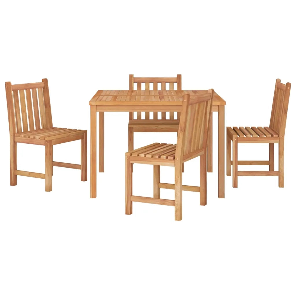 Set da Pranzo per Giardino 5 pz in Legno Massello di Teak cod mxl 78099