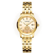 Trade Shop - Orologio Uomo Donna Longbo 80436 Crono Analogico Data Impermeabile Acciaio Dorato -   -donna    -