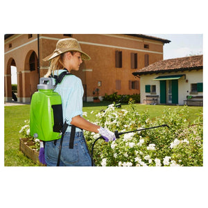 Pompa a zaino elettrica 8 litri futura verdemax giardinaggio agricoltura