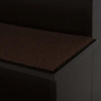 Scaletta per Cani e Gatti a 4 Scalini con Cuscini in Peluche Rimovibili, 40x59x54.2 cm, Marrone