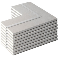 Semilavorato cartongesso fibra alluminio luce led angolo 14,5x29x29 cm 8 pezzi