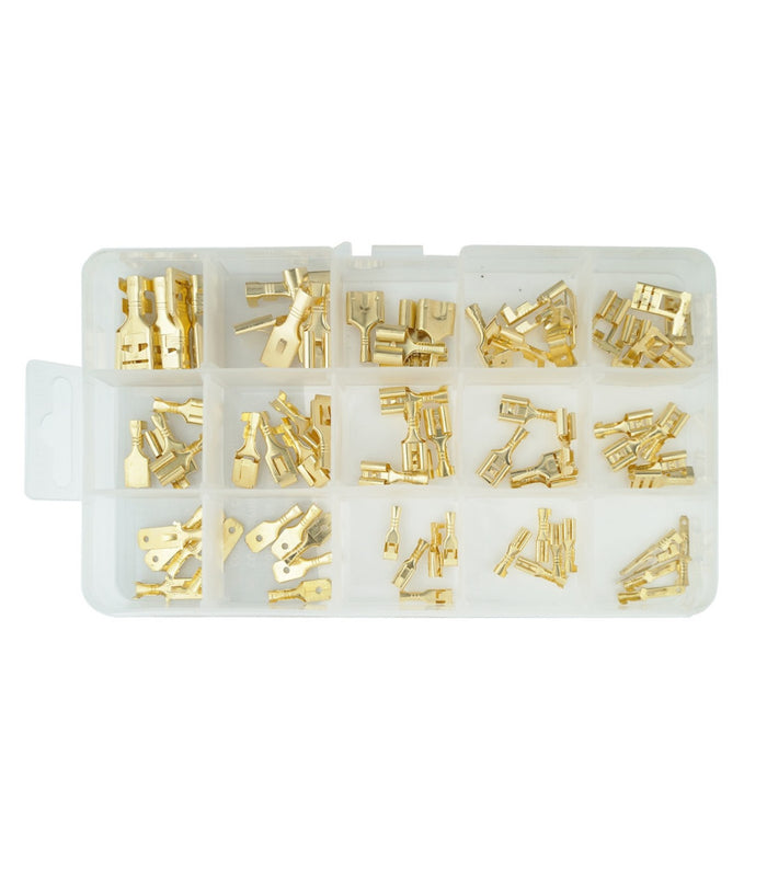 75 Spine In Rame Per Altoparlanti Innesto Rapido Piatto Femmina Non Isolato         