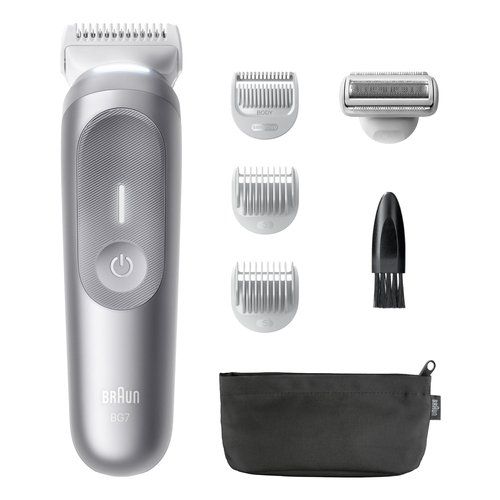 Depilatore braun bg7550 series 7 body groomer 2in1 silver