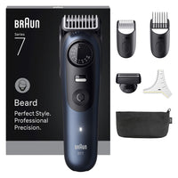 Braun beardtrimmer 7 bt7520 batteria 40 2 cm bagnato e secco nero, blu - 7500435244909