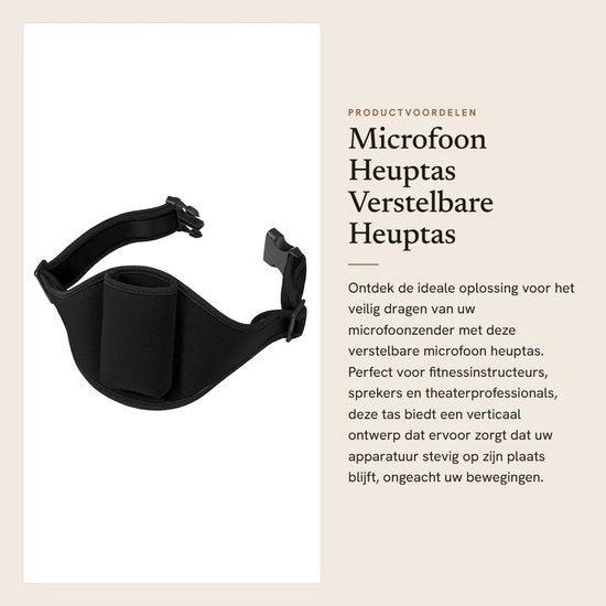 Microfono per la testa - Supporto per microfono - Regolabile - Protezione per trasmettitore di microfono - Borsa portatile compatta - Insegnante di fitness - Adatto per teatro