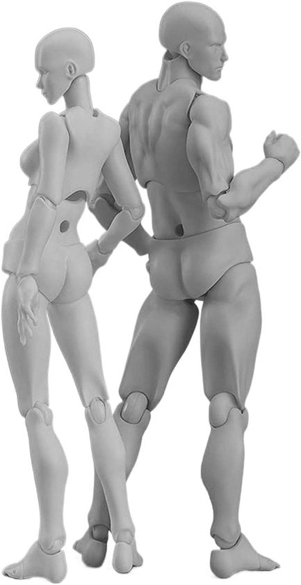 Figurine di Manichino Flessibile - Maschio e Femmina - 2 Pezzi