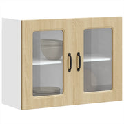 Pensile da Cucina con Porta in Vetro Kalmar Rovere Sonoma