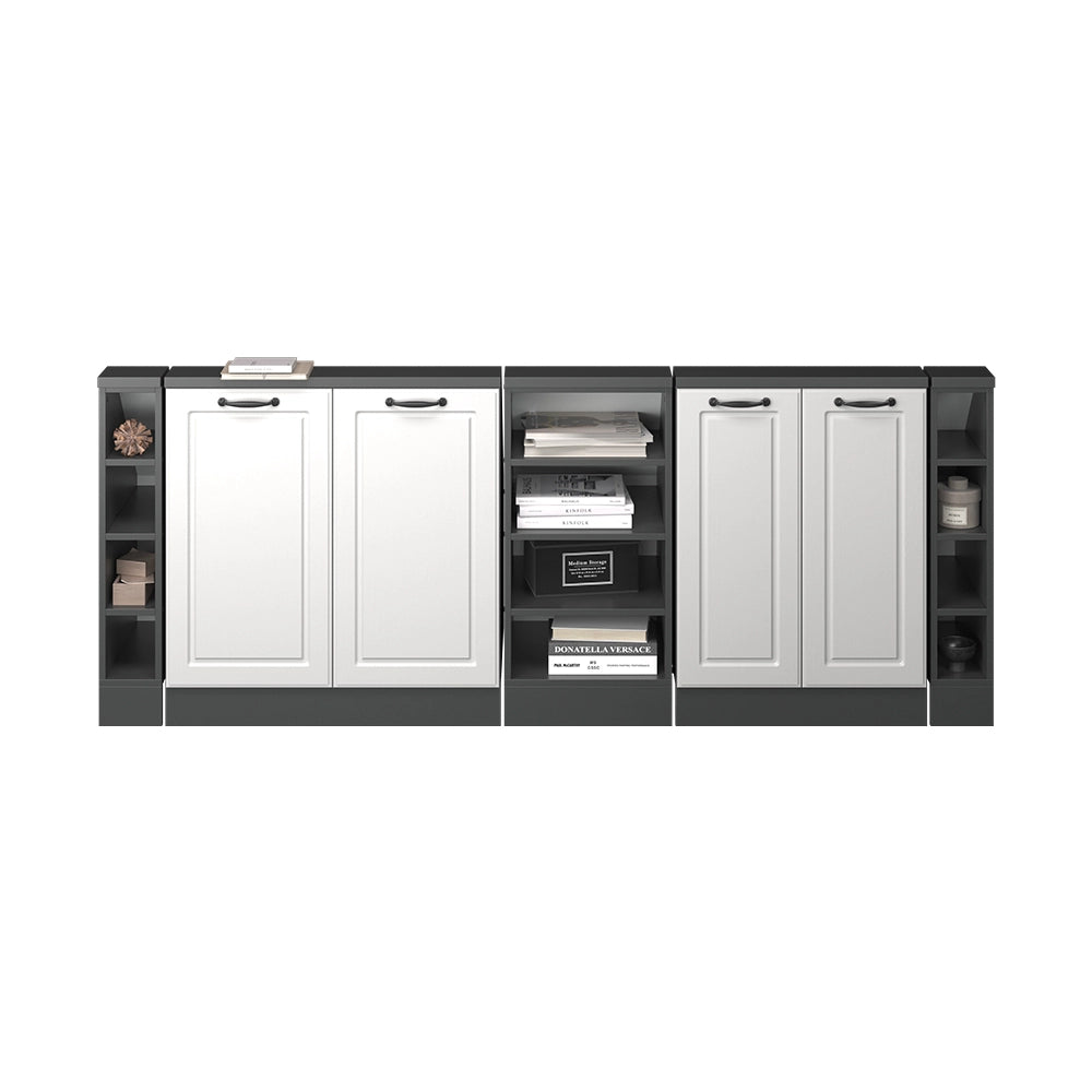 Vicco Mobile cucina sottotetto Bianco casa di campagna/antracite 210 cm Set di 5