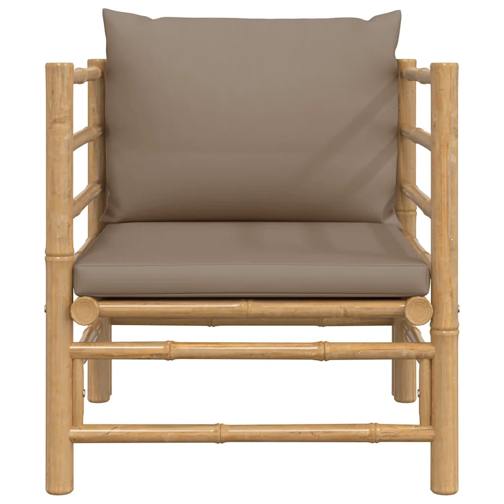 Divano da Giardino con Cuscini Tortora in BambÃ¹cod mxl 118646