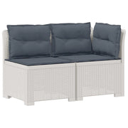 Divano da Giardino a 2 Posti con Cuscini Aspetto Rattan PP 8011951