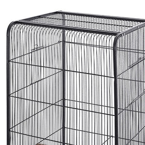 Voliera per Uccelli Pappagalli Canarini Parrocchetti 150cm Gabbia Grande Metallo