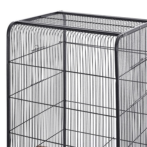 Voliera per Uccelli Pappagalli Canarini Parrocchetti 150cm Gabbia Grande Metallo