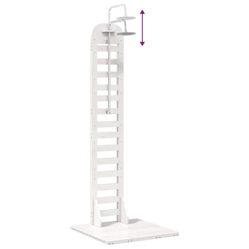 Doccia da esterno 223 cm Legno massello di pino e acciaio inox 886329