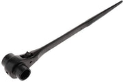 Stecca di elevazione 12 punte a ratti - Acciaio di carbonio - Doppio dado 22-24mm - 1/2 pollice - Alta durezza - Nero - Chiave di scudo