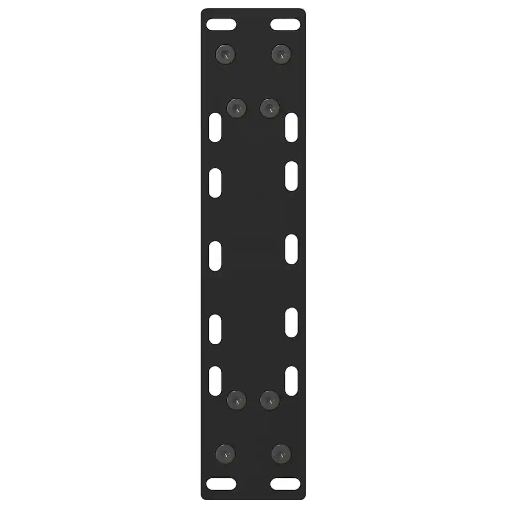 Gambe per Tavolino da Caff¨¨ Nere 2 pz-Set di 2 Gamba per Tavolo 28x(42-43) cm Acciaio