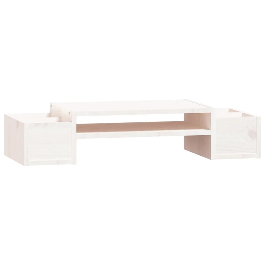 Supporto per monitor 70 x 27,5 x 15 cm in legno massello di pino bianco 02_0004456