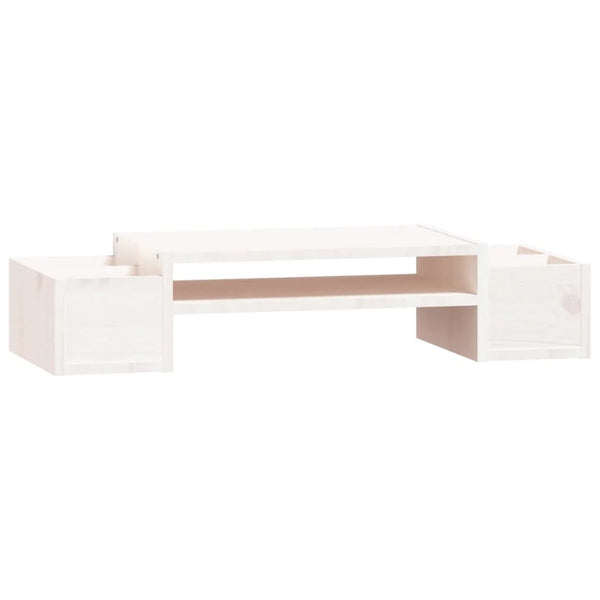 Supporto per monitor 70 x 27,5 x 15 cm in legno massello di pino bianco 02_0004456