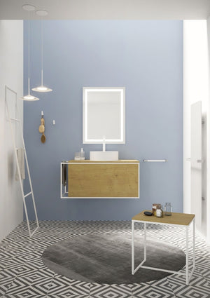 Lineabeta - Termoarredo idraulico a muro Caligo L.47 H.159 cm in acciaio bianco