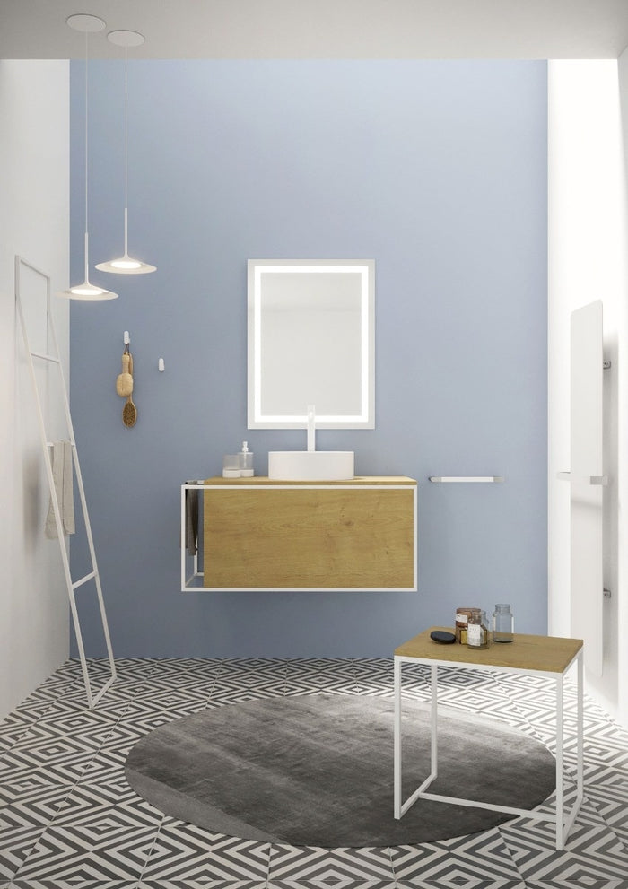 Lineabeta - Termoarredo idraulico a muro Caligo L.47 H.159 cm in acciaio bianco