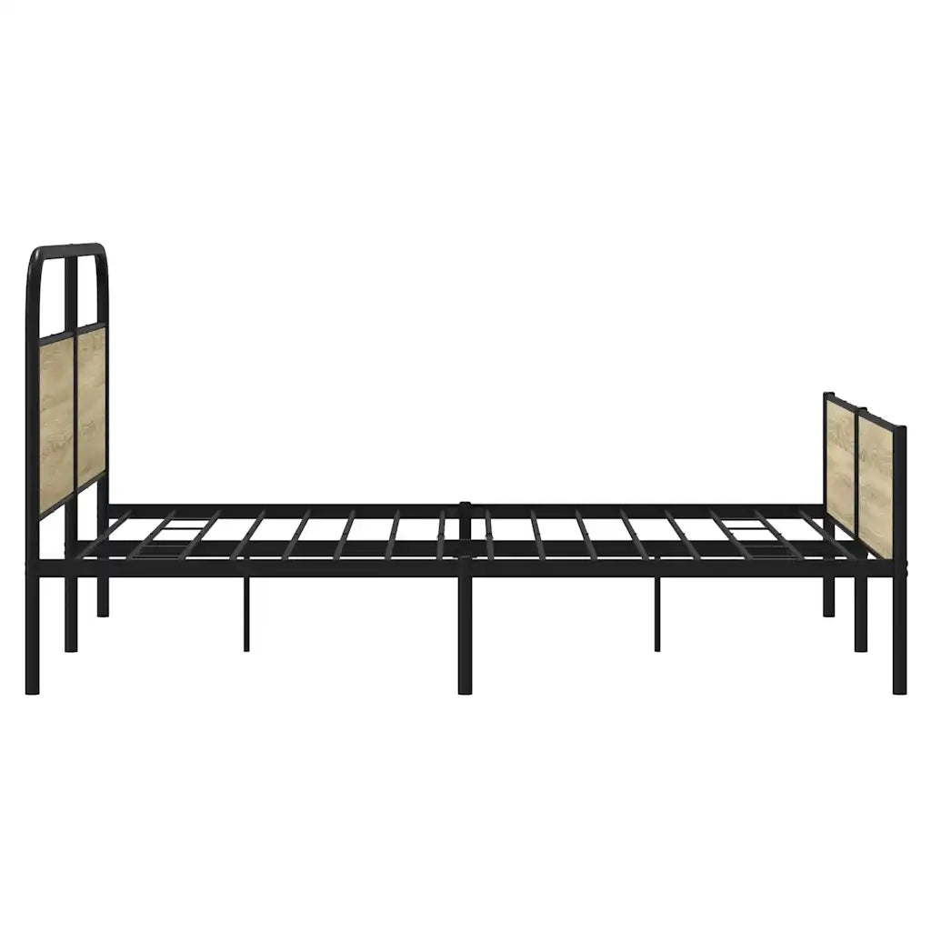 Giroletto senza Materaso in Metallo Rovere Sonoma 150x200 cm