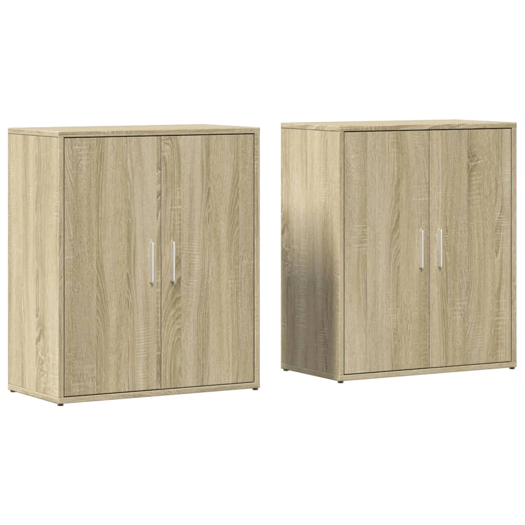 Buffet credenza cassettiera armadio mobile contenitore organizer per cucina soggiorno salotti set di 2 Sonoma 60 x 31 x 70 cm in legno ingegnerizzato marrone 02_0036814