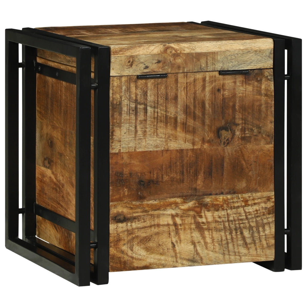 Scatola di stoccaggio 40x40x40 cm in legno massello grezzo