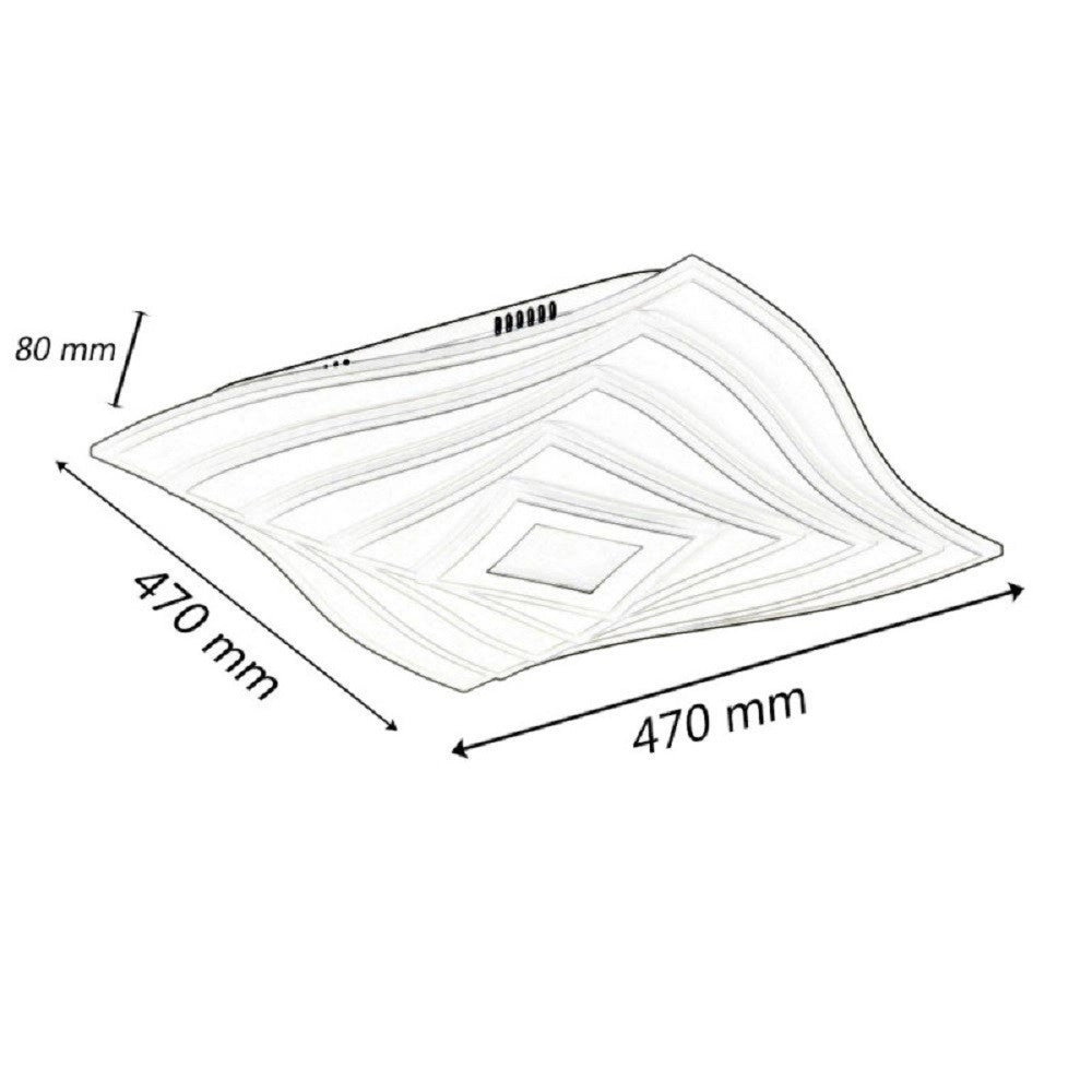 Trade Shop - Lampadario Da Soffitto Decorativo Plafoniera Led 75w Tre Tonalità Di Luce C68-3c -