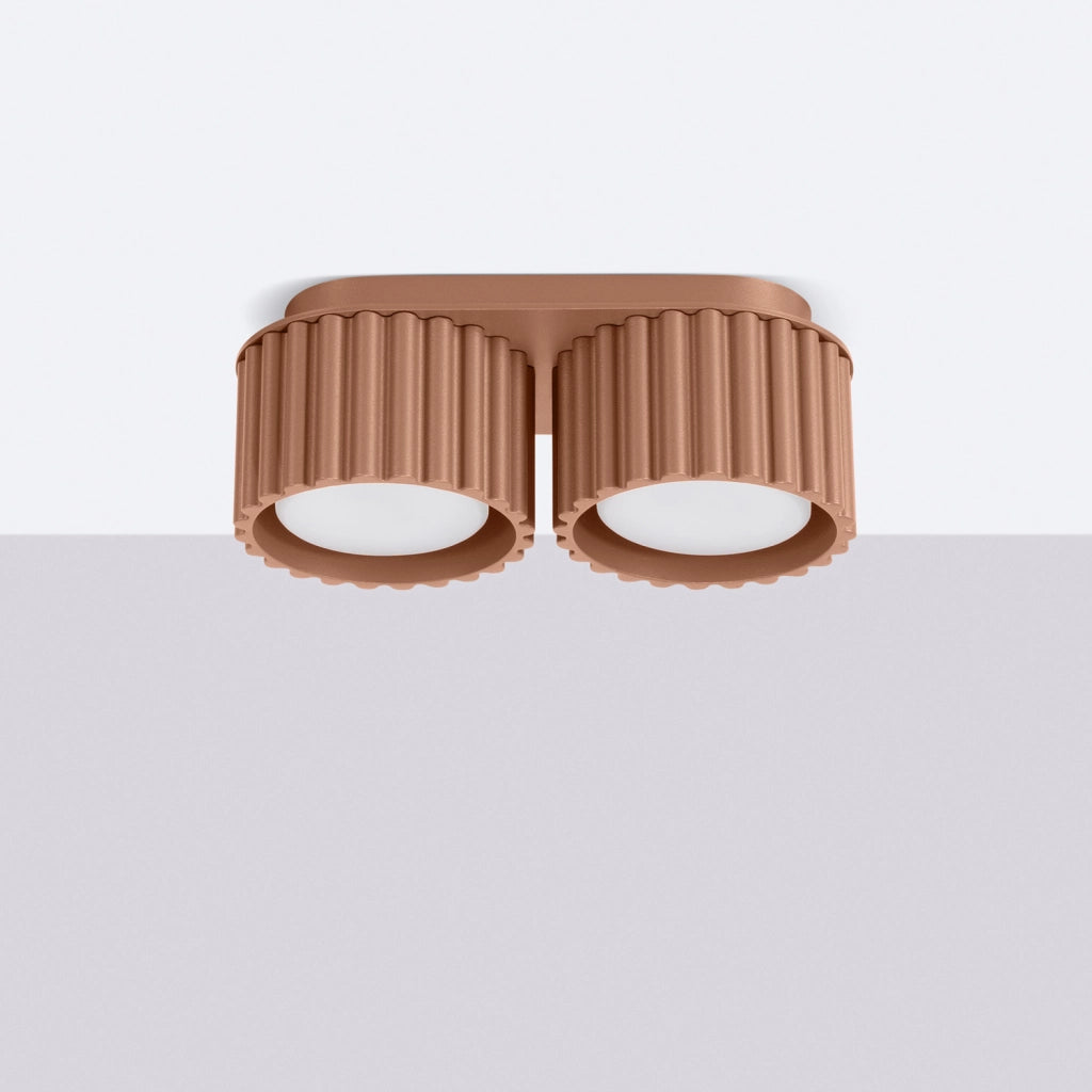 Plafoniera moderna mocca ovale 21cm 2xGX53 VISTAO Pure