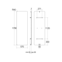 Lineabeta - Termoarredo idraulico a muro Caligo L.57 H.179 cm in acciaio nero