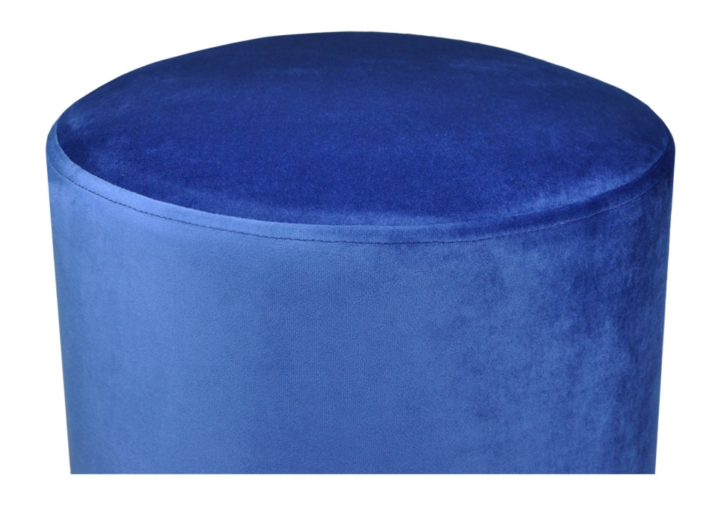 Pouf in velluto blue, poggiapiedi - Zivago - PO07ZIBM