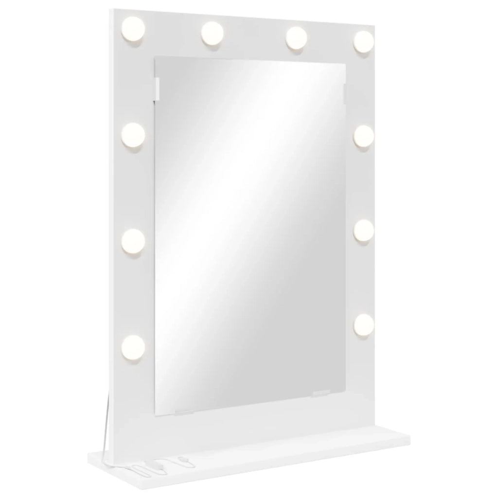 Specchio da Vanità Rettangolare Bianco 70 x 50 x 18 cm 868333