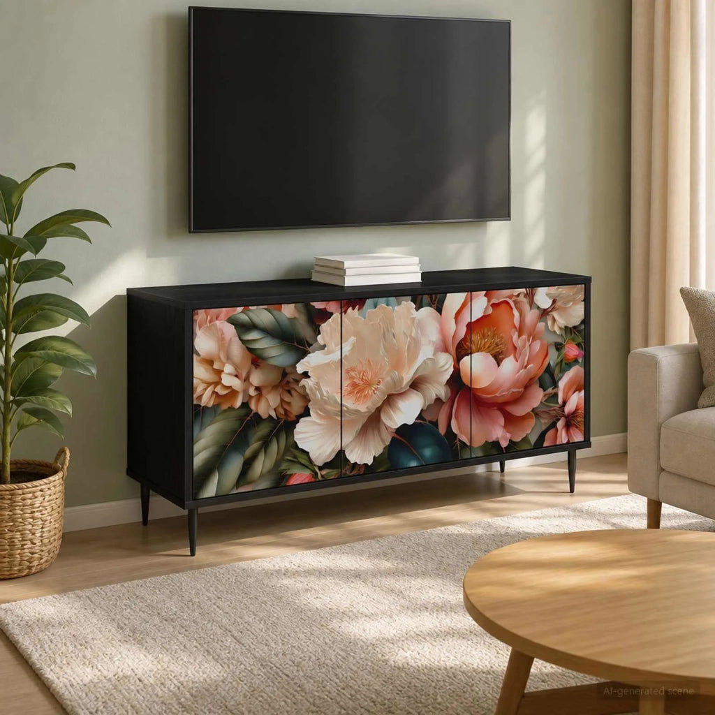 Mobile TV BORNE 102 x 33 x 51 cm Rovere Nero 8007096