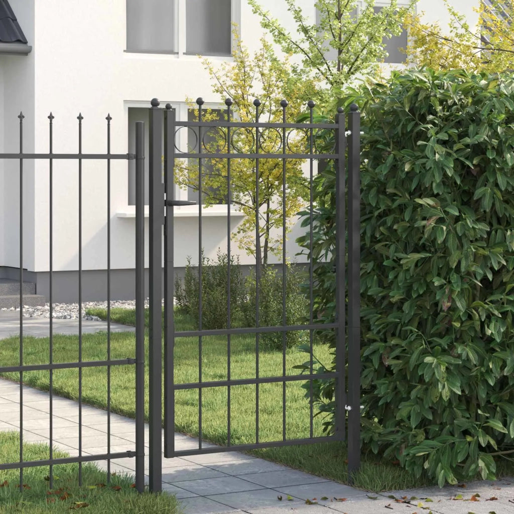 Cancello per recinzione HORST 100 x 150 cm Metallo Nero 42034061
